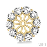 3/4 Ctw Round Cut Diamond Earrings Jacket in 14K Yellow Gold