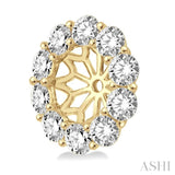 3/4 Ctw Round Cut Diamond Earrings Jacket in 14K Yellow Gold