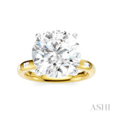 1/3 Ctw Round Shape Baguette and Round Cut Diamond Semi-Mount Engagement Ring in 14K Yellow and White Gold