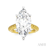 1/8 Ctw Marquise Shape Round Cut Diamond Akari Wheat Shank Semi-Mount Engagement Ring in 14K Yellow and White Gold