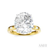 1/3 Ctw Oval Shape Baguette and Round Cut Diamond Semi-Mount Engagement Ring in 14K Yellow and White Gold