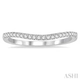 1/6 Ctw Round Cut Diamond Wedding Band in 14K White Gold