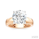 1/20 Ctw Round Shape Round Cut Diamond Semi-Mount Engagement Ring in 14K Rose and White Gold