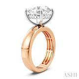 1/8 Ctw Round Shape Round Cut Diamond Semi-Mount Engagement Ring in 14K Rose and White Gold