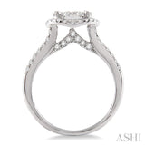 1 Ctw Lovebright Round Cut Diamond Engagement Ring in 14K White Gold