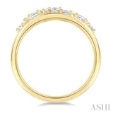 3/4 Ctw Mixed Diamond Cut Fashion Band in 14K Yellow Gold