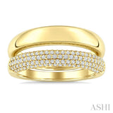 1/2 Ctw Round Cut Diamond Aeris Gold Fashion Band Set in 14K Yellow Gold