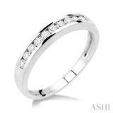 1/4 ctw Channel Set Round Cut Diamond Band in 14K White Gold