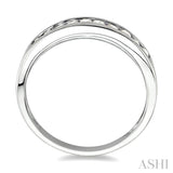 1/4 ctw Channel Set Round Cut Diamond Band in 14K White Gold