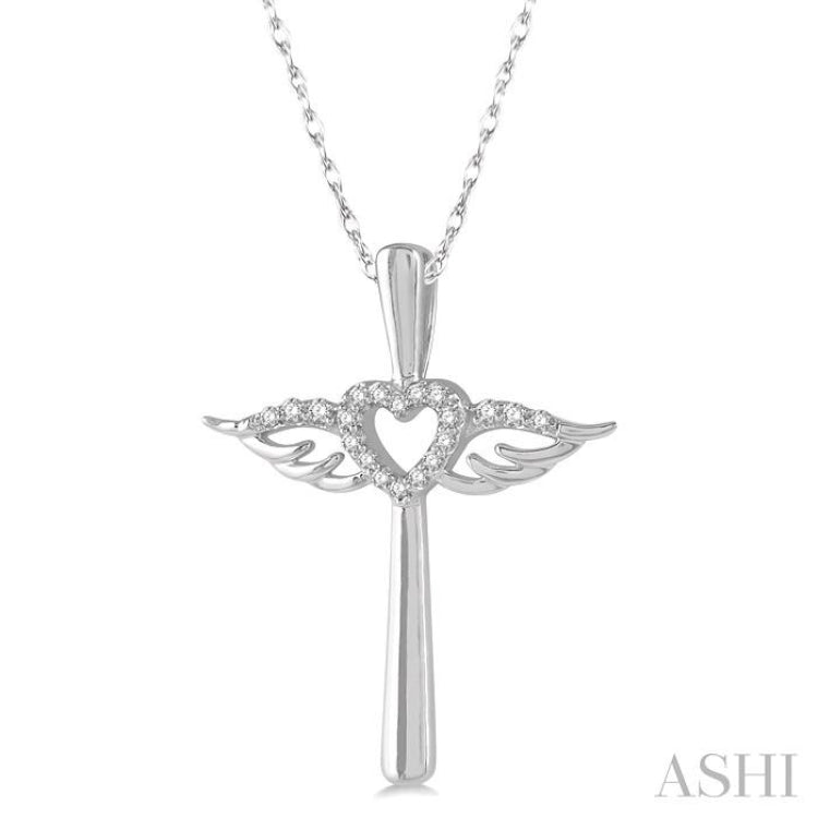 半額満載！スーパーSALE グランドセール！ Shape Heart Wings Angel & Pendant Diamond Cross 語学・辞書・学習参考書