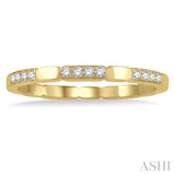 1/10 Ctw Round Cut Diamond Block Stackable Band in 14K Yellow Gold
