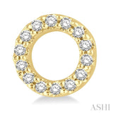 1/10 Ctw Circular Round Cut Diamond Petite Fashion Earrings in 10K Yellow Gold
