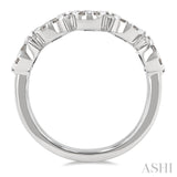 1 Ctw 5-Stone Lovebright Round Cut Diamond Band in 14K White Gold