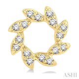 1/10 Ctw Floral Petite Round Cut Diamond Fashion Stud Earrings in 10K Yellow Gold