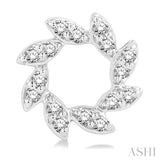 1/10 Ctw Floral Petite Round Cut Diamond Fashion Stud Earrings in 10K White Gold