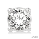 1/3 Ctw Round Cut Diamond Stud Earrings in 14K White Gold