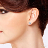 1/3 Ctw Round Cut Diamond Stud Earrings in 14K White Gold