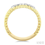 1/4 Ctw Past, Present & Future Lovebright Round CutDiamond Fashion Ring in 14K Yellow and White Gold