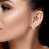 1/20 Ctw Petite Angel Wings Round Cut Diamond Fashion Stud Earrings in 10K White Gold