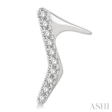 1/20 Ctw Petite High Heel Pumps Round Cut Diamond Fashion Stud Earrings in 10K White Gold