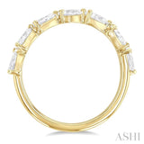 1 Ctw East-West Pear Shape Diamond Fashion Ring in 14K Yellow Gold