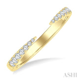 1/5 Ctw Graduated Round Cut Diamond Claw Open Fashion Ring in 10K Yellow Gold
