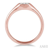 1/6 ctw Cushion Shape Lovebright Diamond Ring in 14K Rose and White Gold