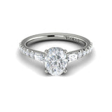 14 KT White Gold Vlora Classic Engagement Ring