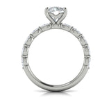14 KT White Gold Vlora Classic Engagement Ring