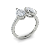 Platinum Vlora Double Engagement Ring