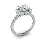 14 KT White Gold Vlora Halo Engagement Ring