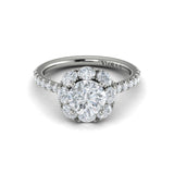 14 KT White Gold Vlora Halo Engagement Ring