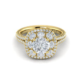 14 KT Yellow Gold Vlora Halo Engagement Ring