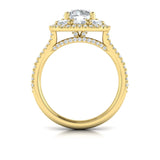 14 KT Yellow Gold Vlora Halo Engagement Ring