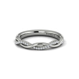 18 KT White Gold Vlora Stackable Band