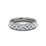 18 KT White Gold Vlora Stackable Band