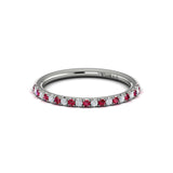 14 KT White Gold Vlora Color Band