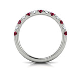 18 KT White Gold Vlora Color Band