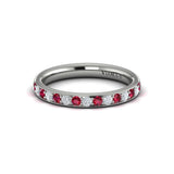 14 KT White Gold Vlora Color Band