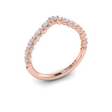 14 KT Rose Gold Vlora Diamond Contour Band