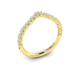 18 KT Yellow Gold Vlora Diamond Contour Band