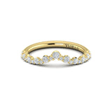 18 KT Yellow Gold Vlora Diamond Contour Band