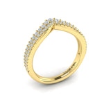 14 KT Yellow Gold Vlora Diamond Contour Band