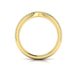 14 KT Yellow Gold Vlora Diamond Contour Band