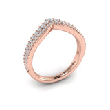 18 KT Rose Gold Vlora Diamond Contour Band