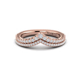 18 KT Rose Gold Vlora Diamond Contour Band