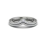 Platinum Vlora Diamond Contour Band
