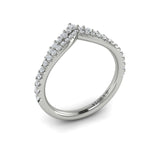 14 KT White Gold Vlora Diamond Contour Band
