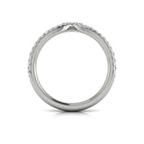 14 KT White Gold Vlora Diamond Contour Band