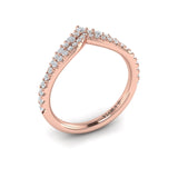 18 KT Rose Gold Vlora Diamond Contour Band